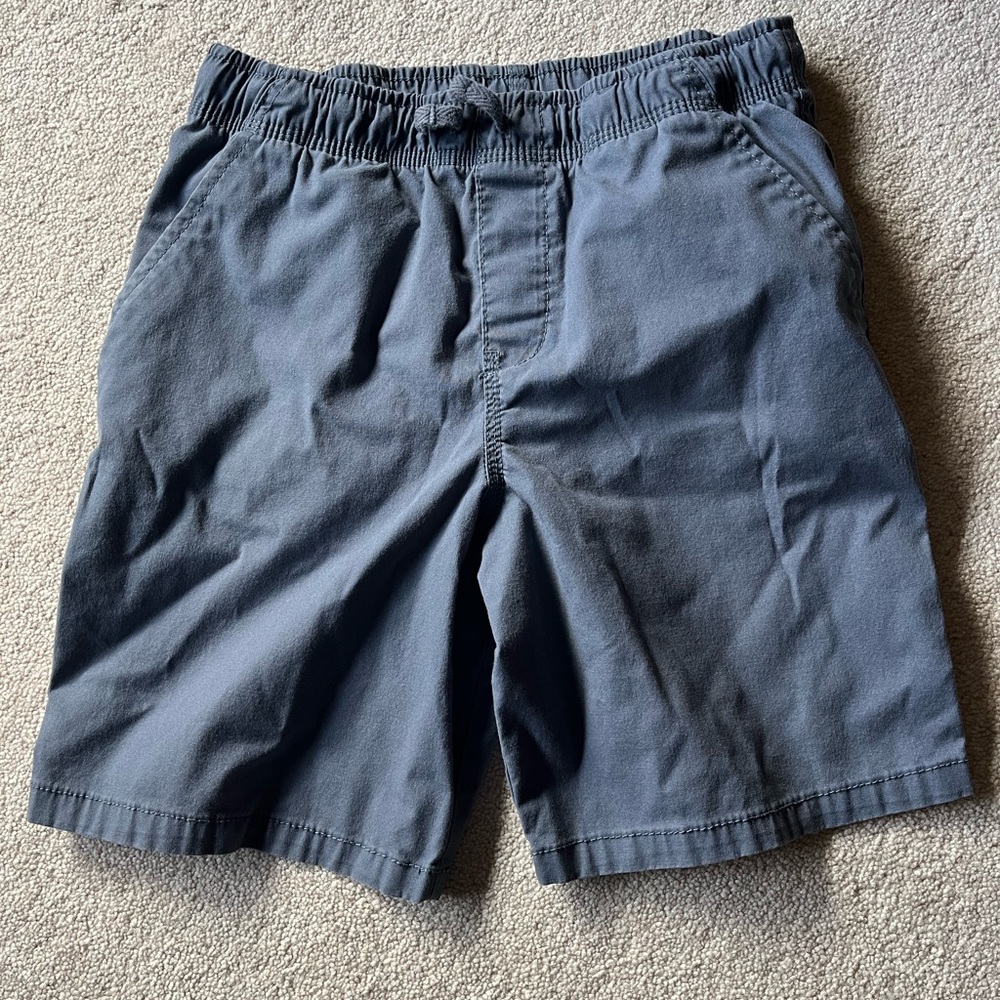 wonder nation boys Flat Front Elastic-Waist Shorts - Slate Blue